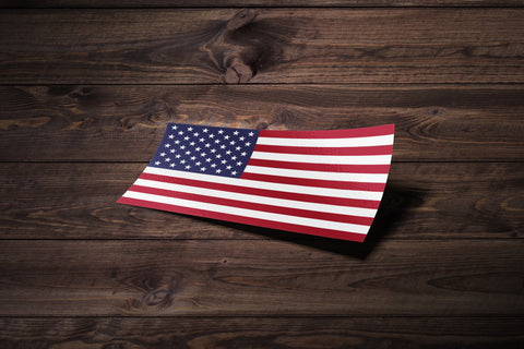 3" x 5" American Flag Sticker - Patriot Prints