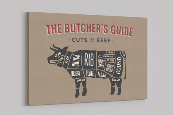 Butcher's Guide Canvas - Patriot Prints