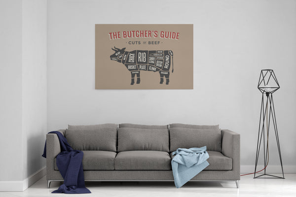 Butcher's Guide Canvas - Patriot Prints