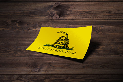 3" x 5" Gadsen Flag Sticker - Patriot Prints